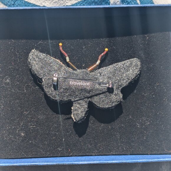 Trovelore Embroidered Moth Brooch - Picture 2 of 2